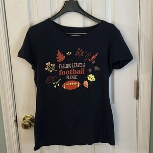Navy blue football t shirt
